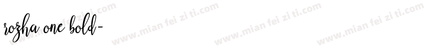 rozha one bold字体转换